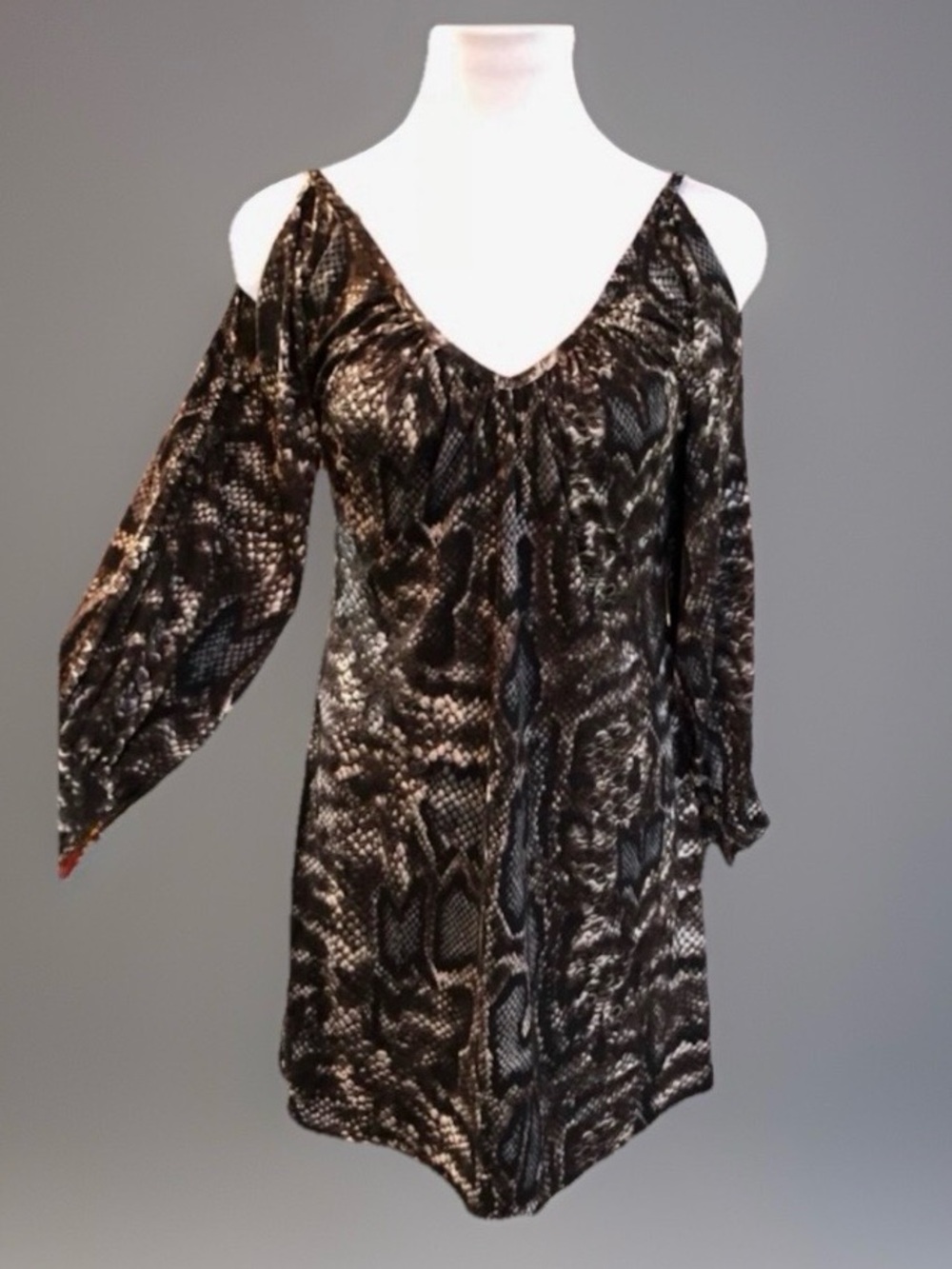 Animal Print Cold Shoulder Mini Dress sz S/P